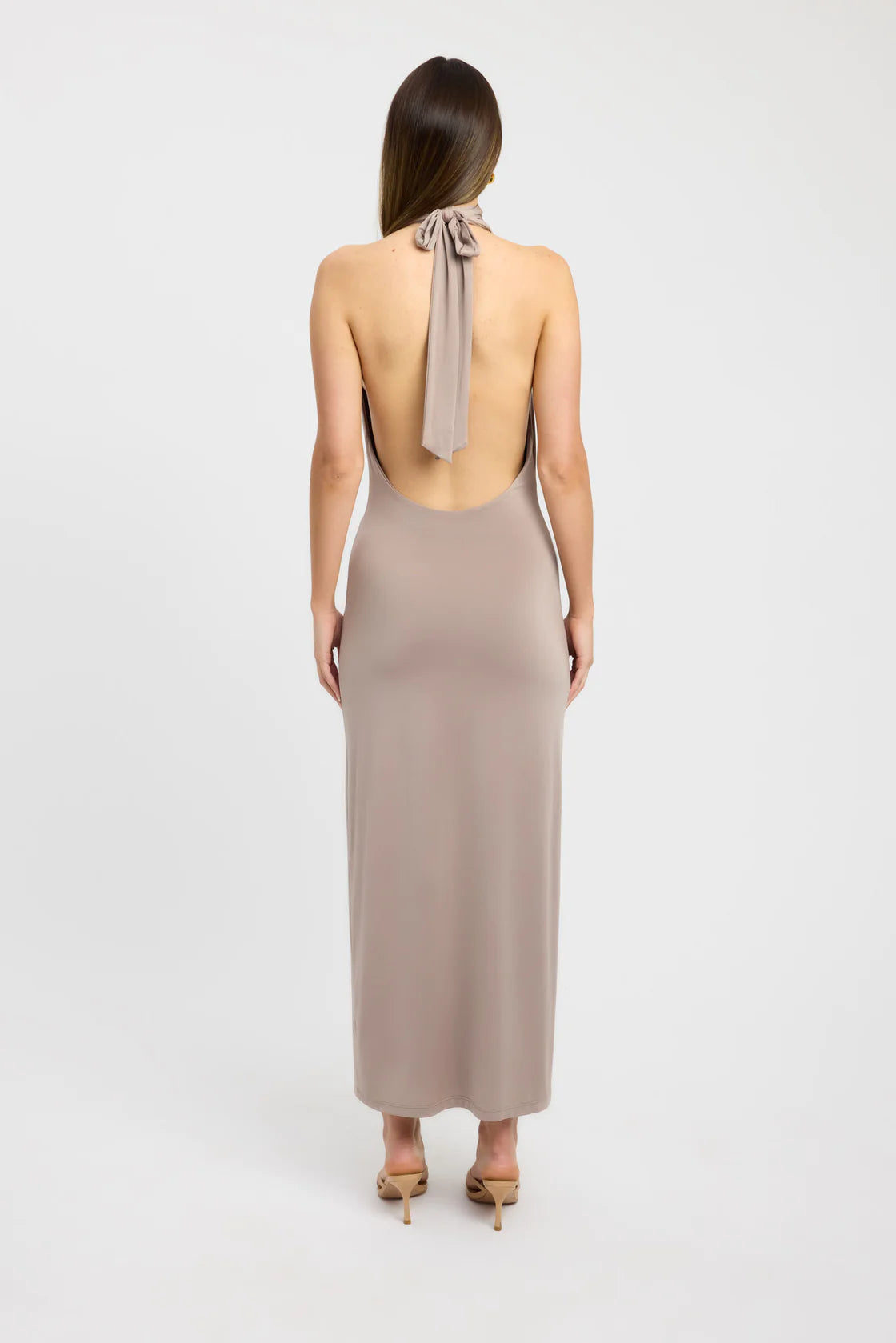 CALI COWL DRESS | TAUPE