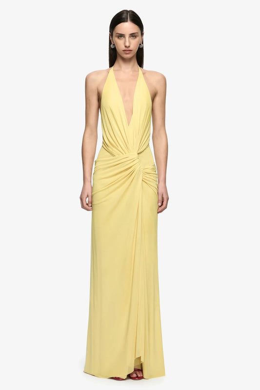 Xanthi V Neck Maxi Dress | Citron