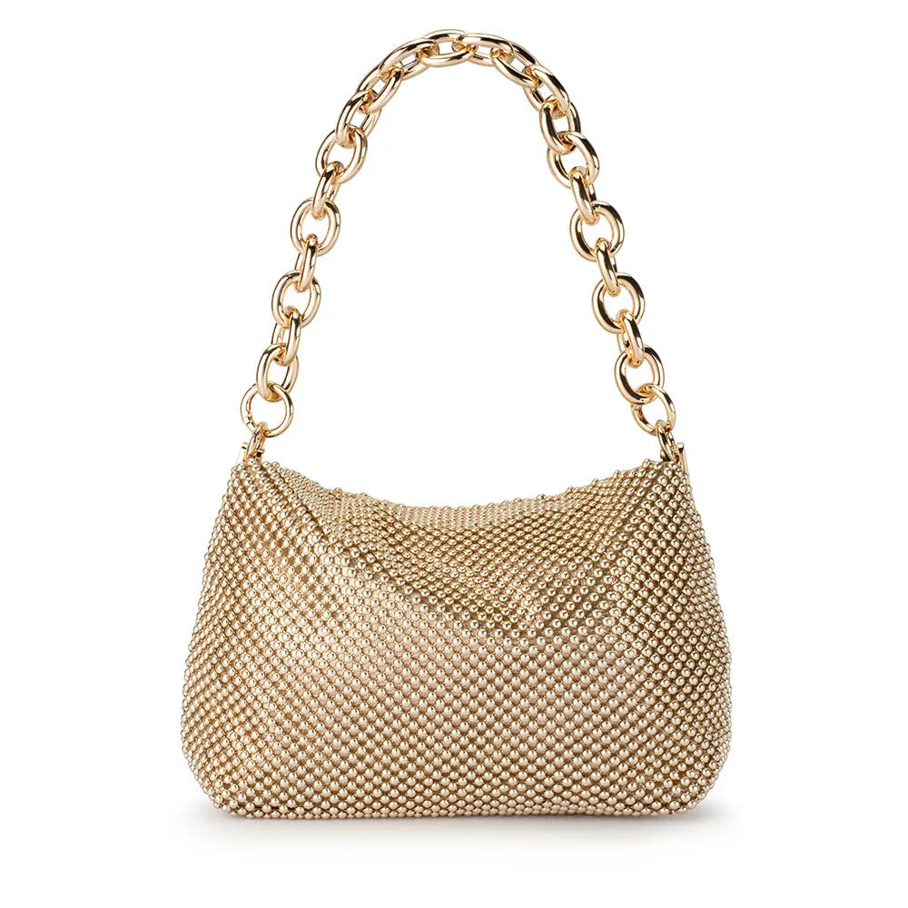 SKYLAR BALL MESH BAG | GOLD