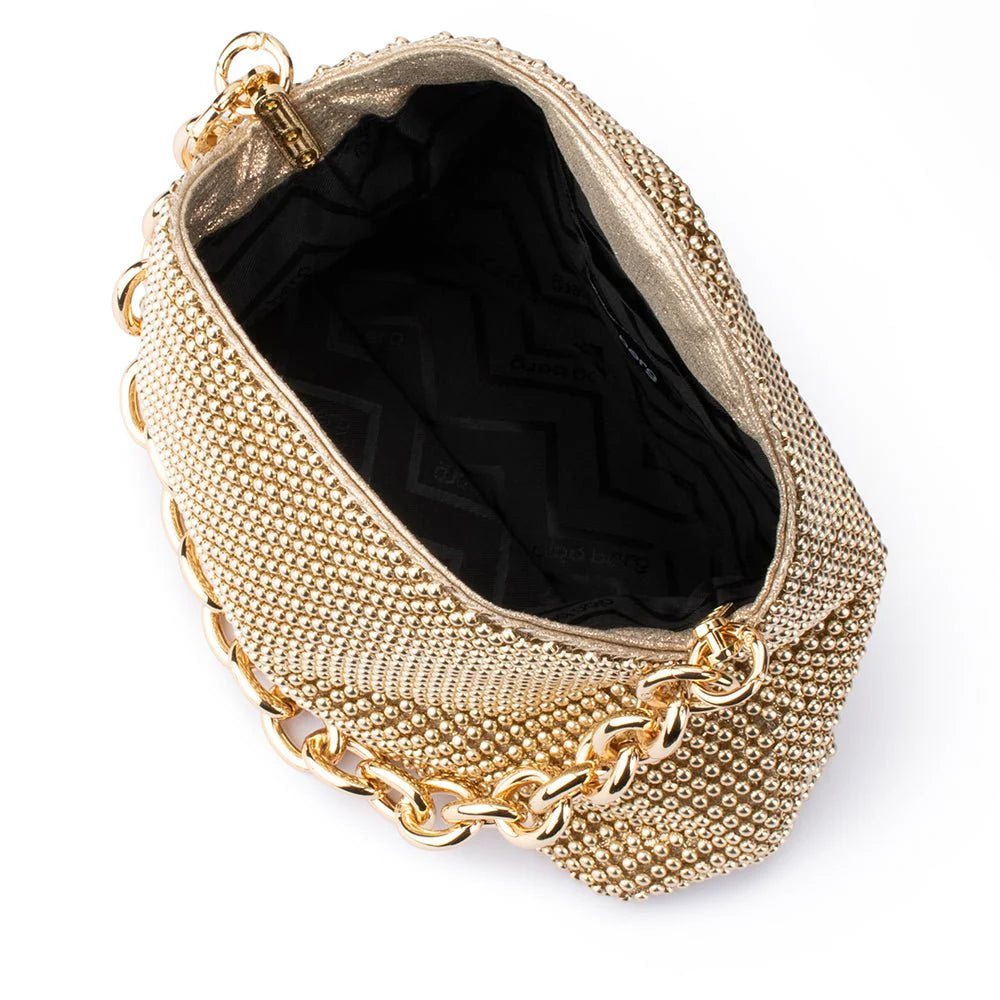 SKYLAR BALL MESH BAG | GOLD