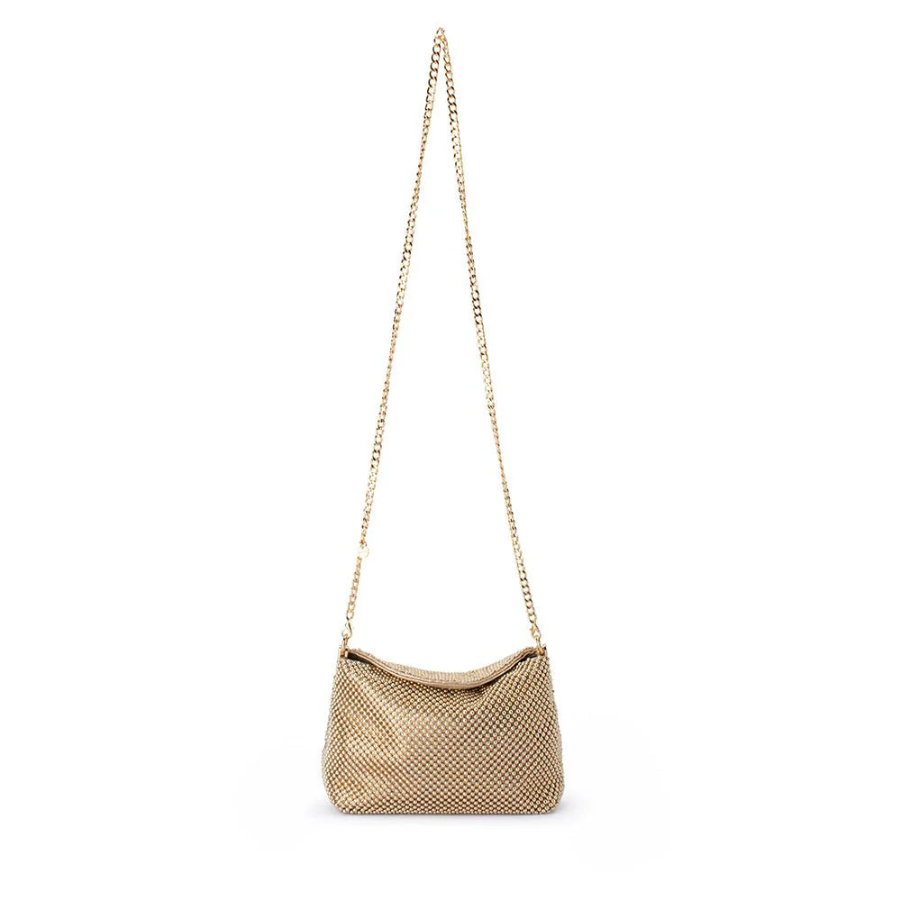 SKYLAR BALL MESH BAG | GOLD