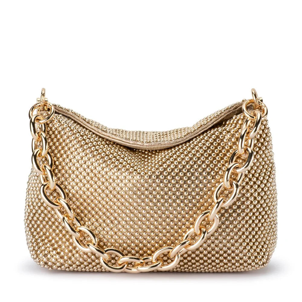 SKYLAR BALL MESH BAG | GOLD