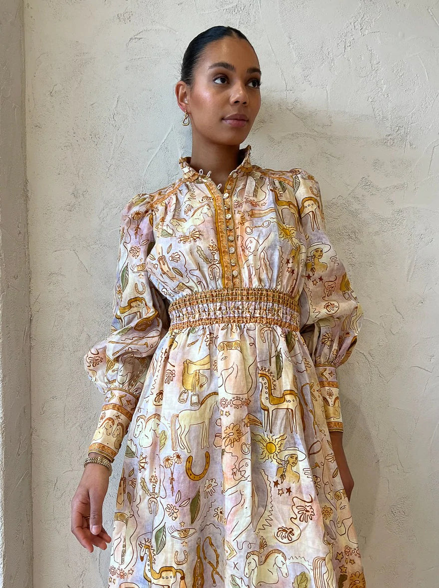 SOLITAIRE MIDI DRESS