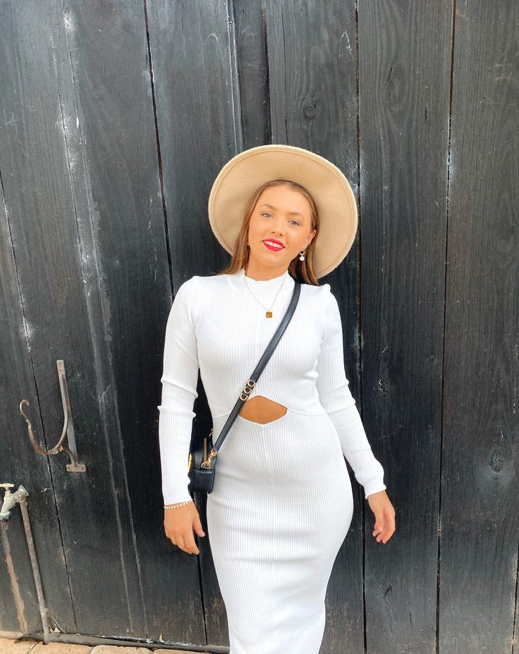 LILLIAN MIDI DRESS | WHITE