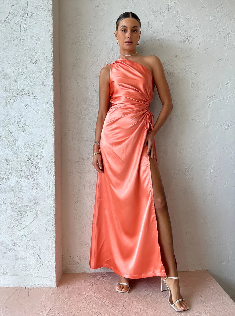 NOUR MAXI DRESS | PEACH