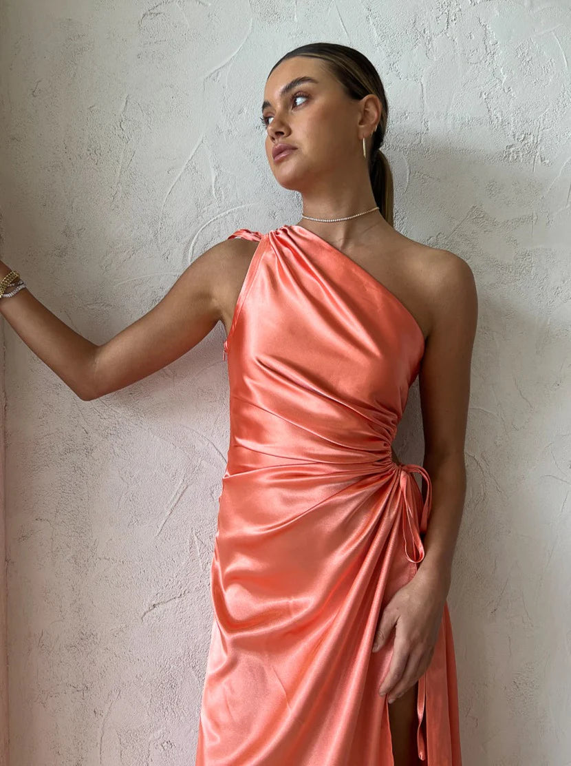 NOUR MAXI DRESS | PEACH